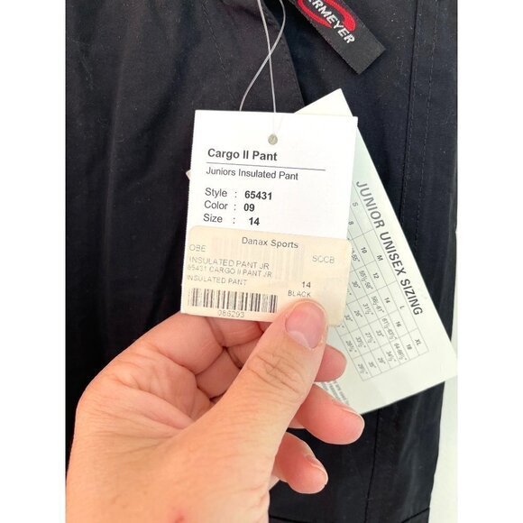 Obermeyer Cargo II Snow Pants Juniors Size 14 Nylon Waterproof Black NWT New - Picture 6 of 12